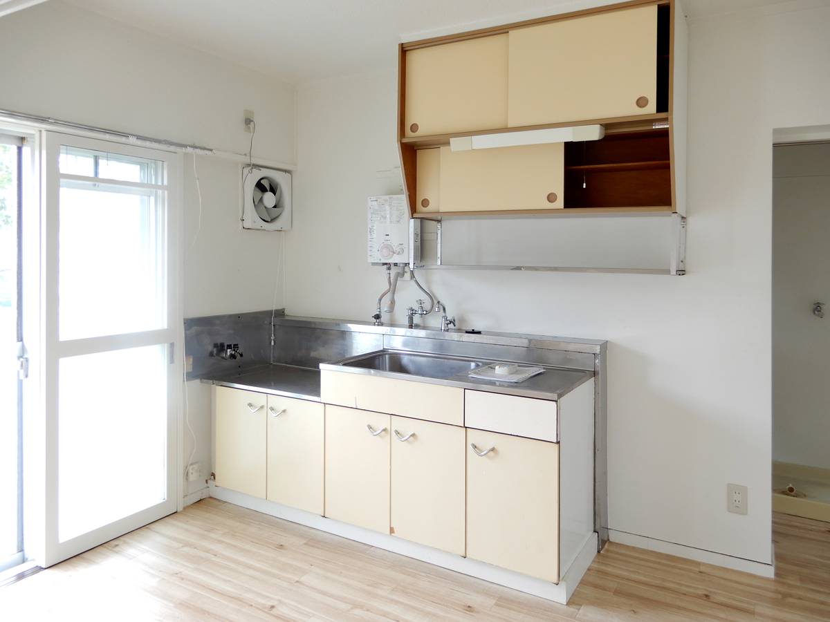 Khu vực bếp của Village House Shiwa ở Shiwa-gun