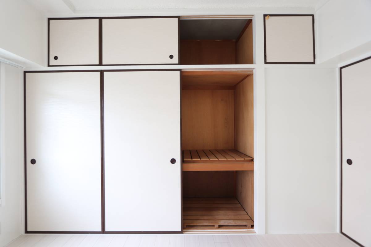 Khu vực chứa đồ của Village House Wakakusa ở Akita-shi