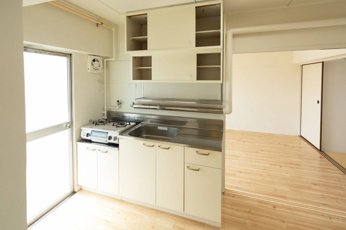 Dapur di Village House Aikawa di Aikou-gun