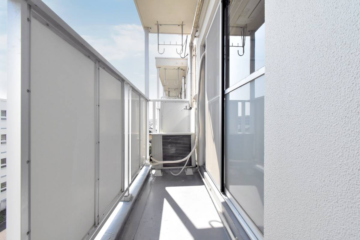 野々市市ビレッジハウス野々市のバルコニー