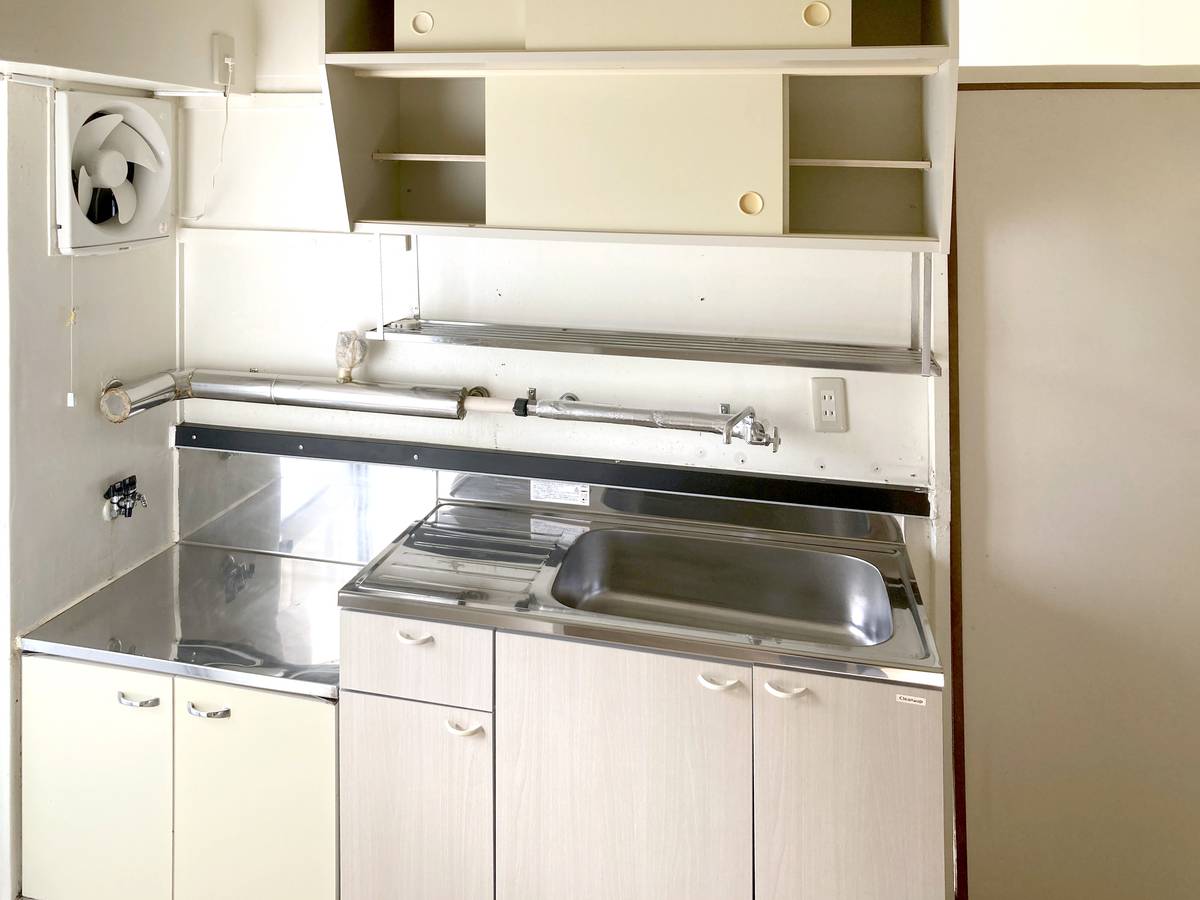 Khu vực bếp của Village House Yoza ở Tsuruga-shi