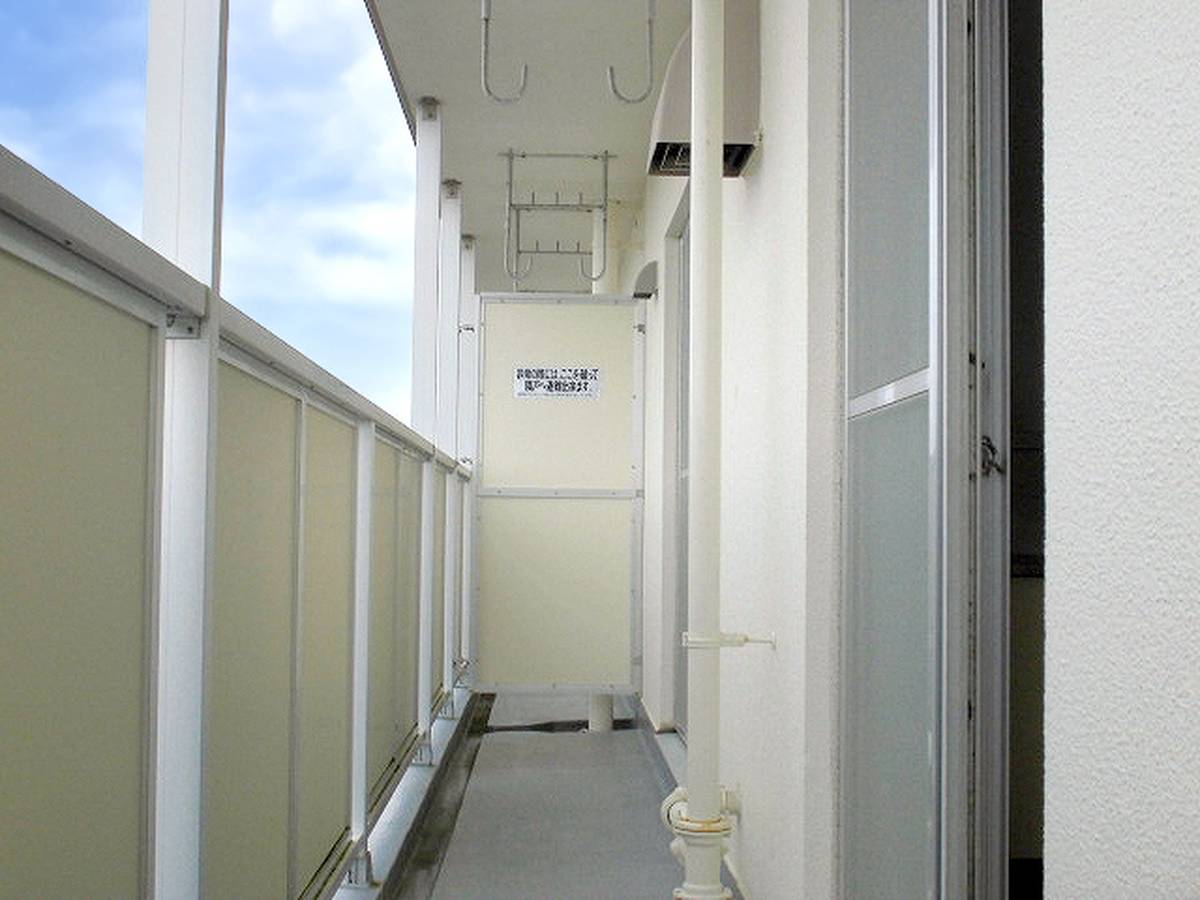 中津川市ビレッジハウス落合川のバルコニー