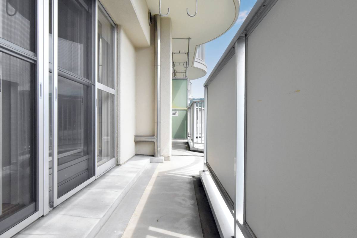 妙高市ビレッジハウスひだのもりのバルコニー