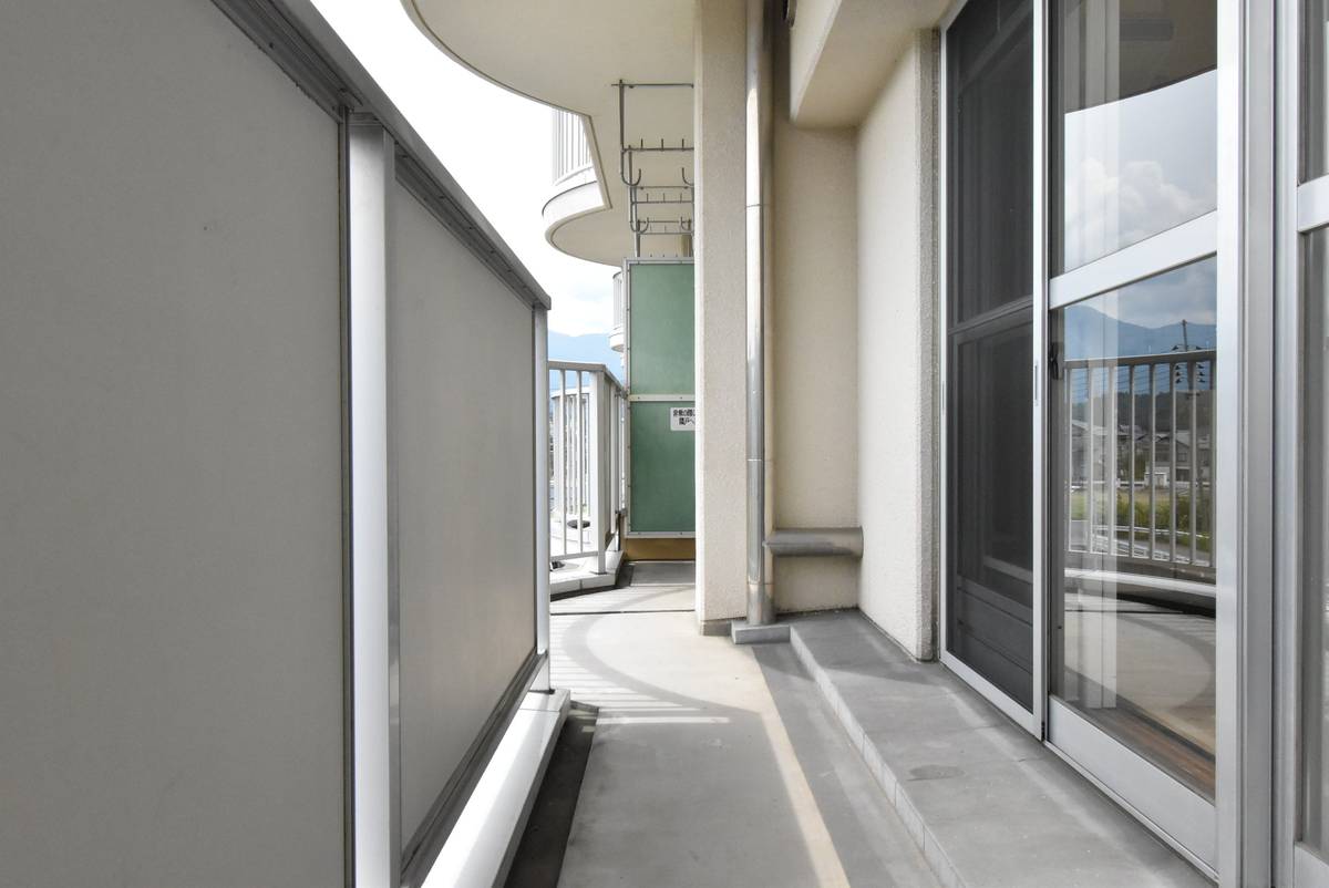 妙高市ビレッジハウスひだのもりのバルコニー