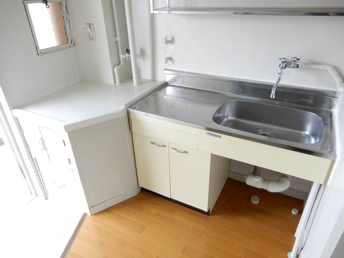 Khu vực bếp của Village House Katayama ở Ono-shi