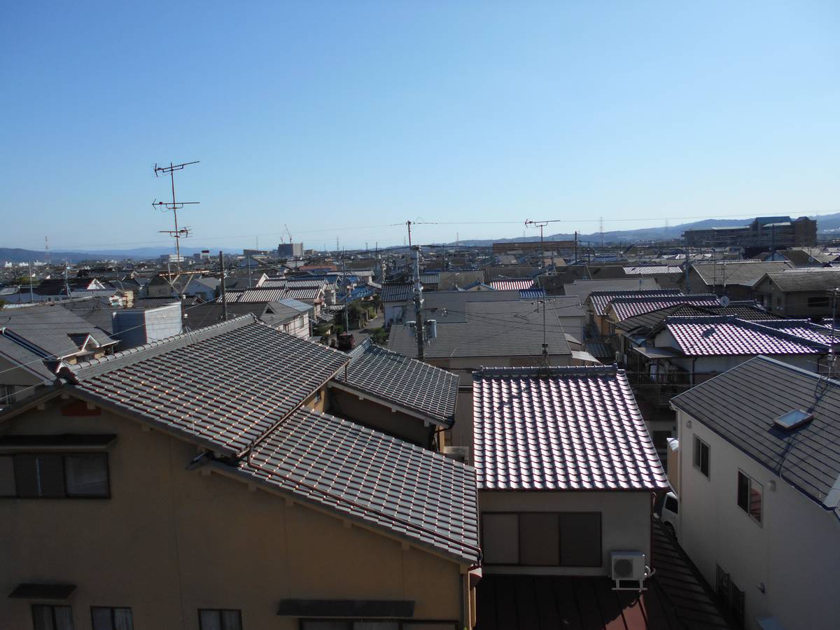 Tầm nhìn từ Village House Joyo ở Joyo-shi