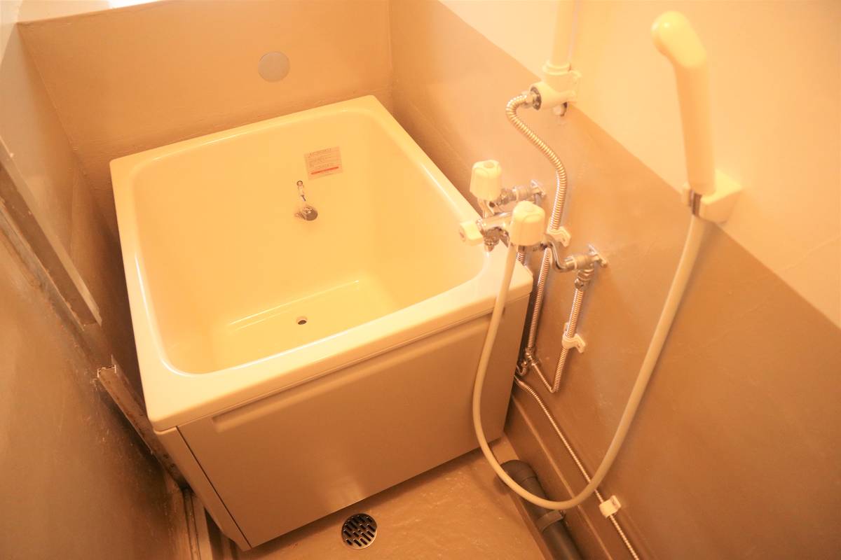 Phòng tắm của Village House Asahi ở Kishiwada-shi