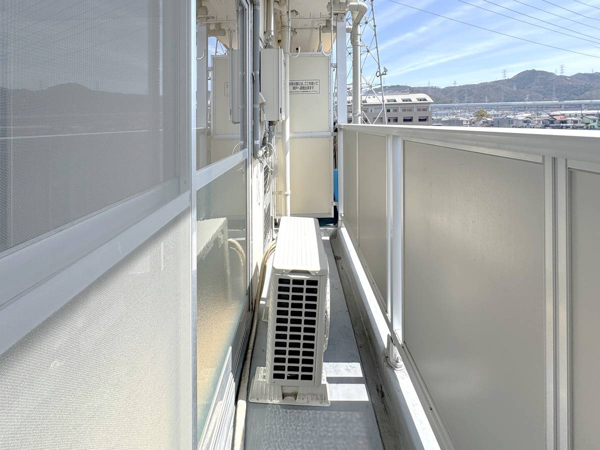 御坊市ビレッジハウス藤田のバルコニー