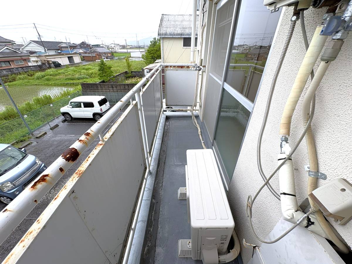 御坊市ビレッジハウス藤田のバルコニー