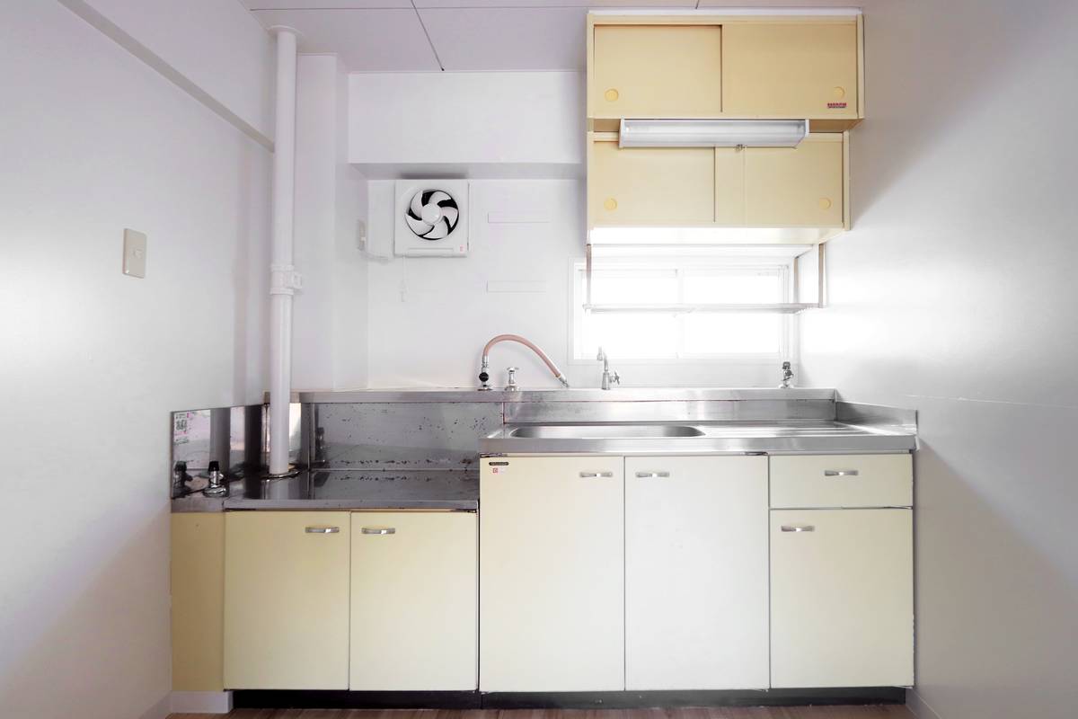 Khu vực bếp của Village House Nakamura ở Taka-gun