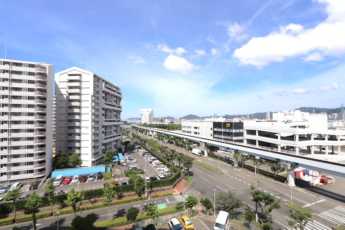 Tầm nhìn từ Village House Minatojima Tower ở Chuo-ku
