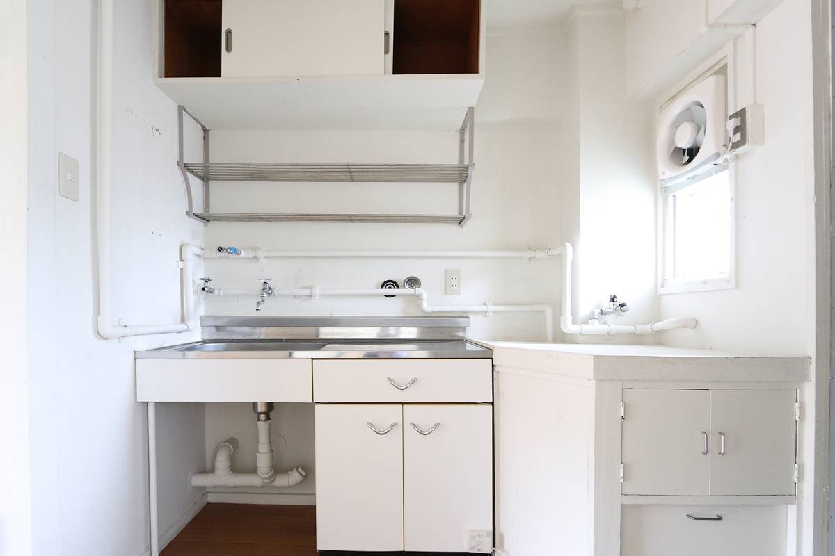 Dapur di Village House Hikari di Hikari-shi