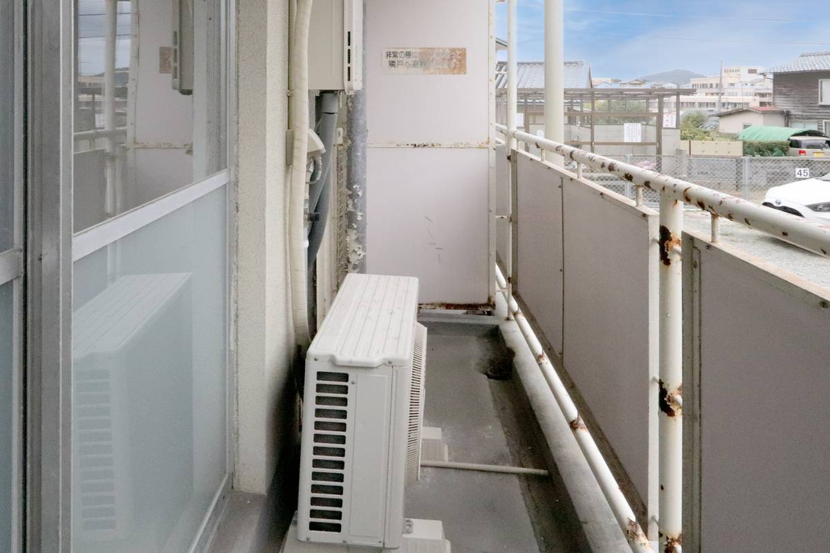 松江市ビレッジハウス上乃木のバルコニー