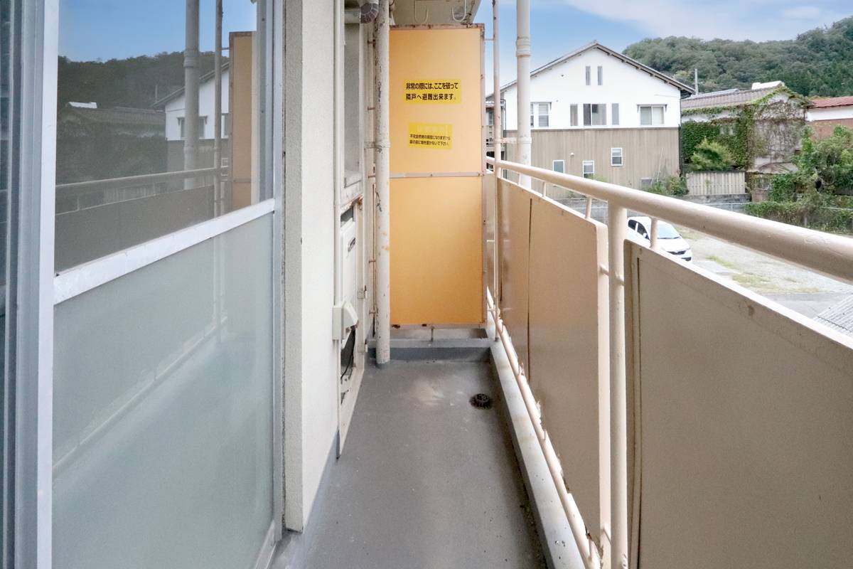鳥取市ビレッジハウス滝山のバルコニー