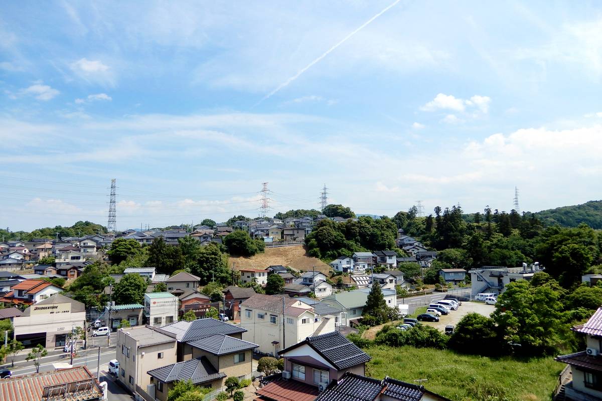 Tầm nhìn từ Village House Shiroeda ở Izumo-shi