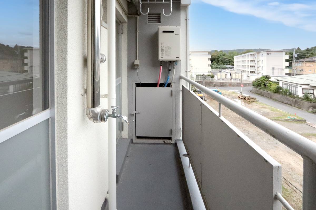 倉吉市ビレッジハウス米田のバルコニー