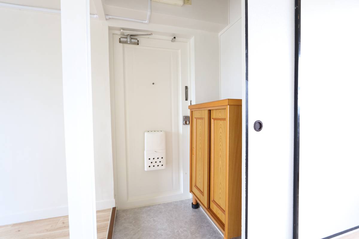 三次市ビレッジハウス願万地の玄関