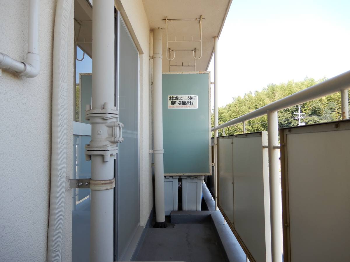 三次市ビレッジハウス願万地のバルコニー