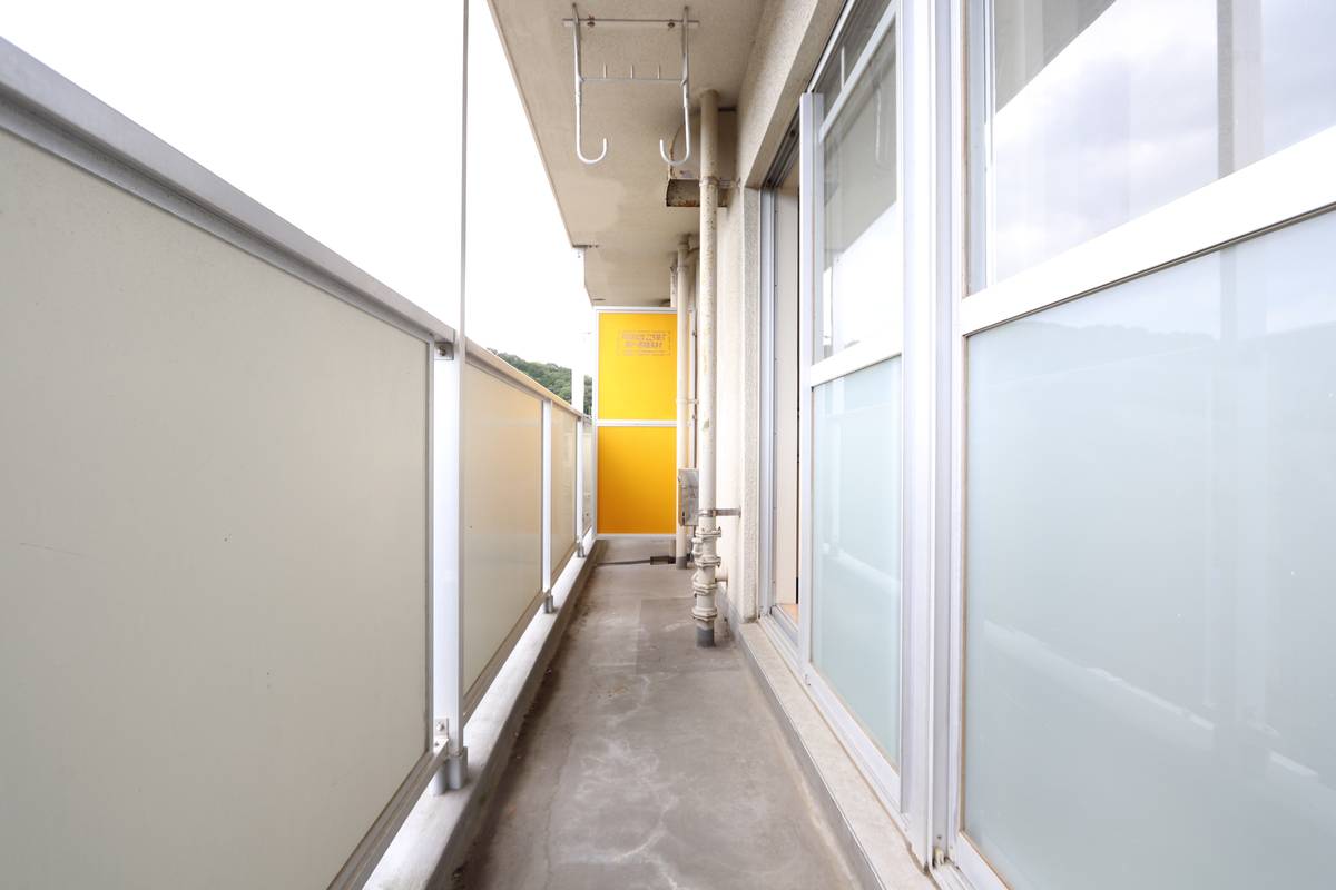 鳥取市ビレッジハウス湖山のバルコニー