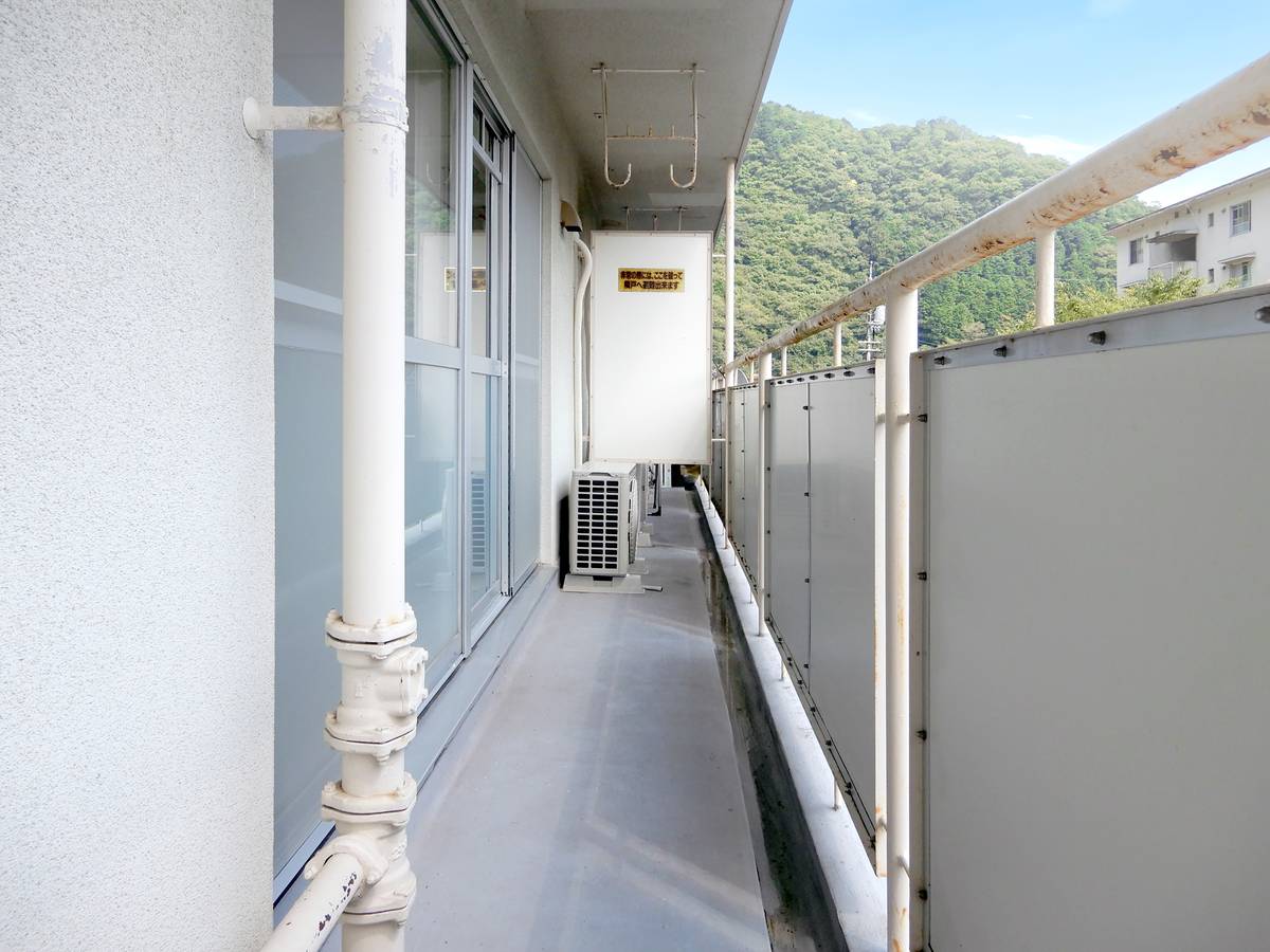 北区ビレッジハウス宇甘川のバルコニー