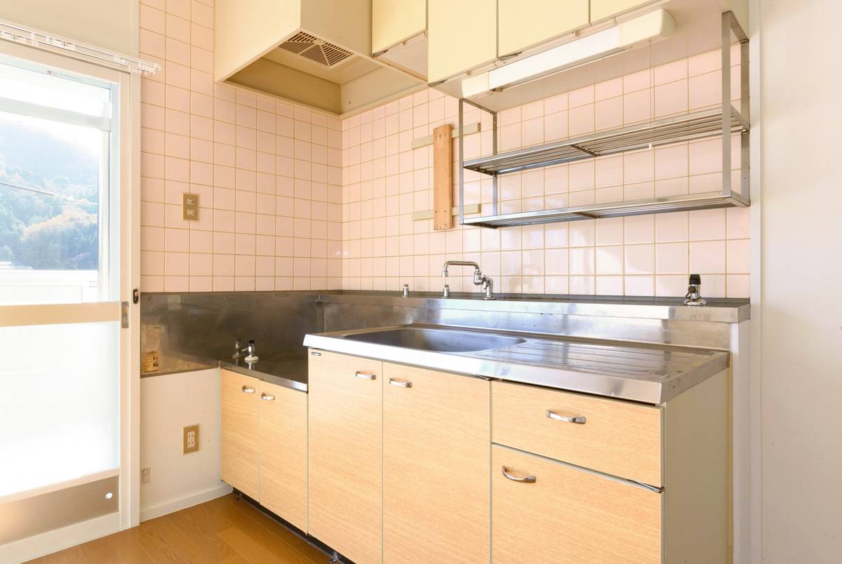 Dapur di Village House Ogoori di Yamaguchi-shi