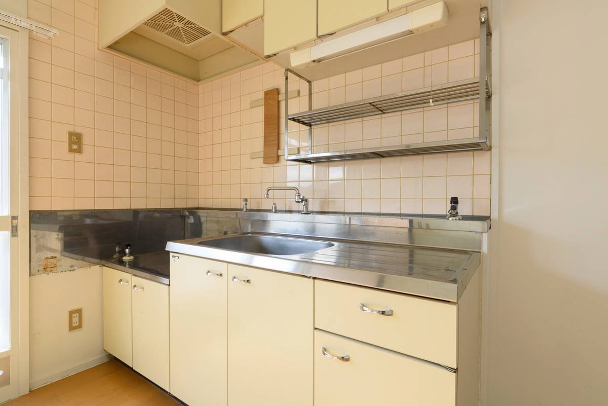 Kitchen in Village House Oomine in Mine-shi