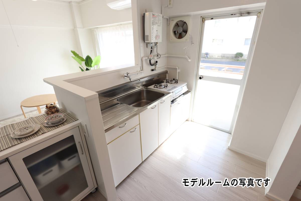 Kitchen in Village House Taniyama in Kagoshima-shi
