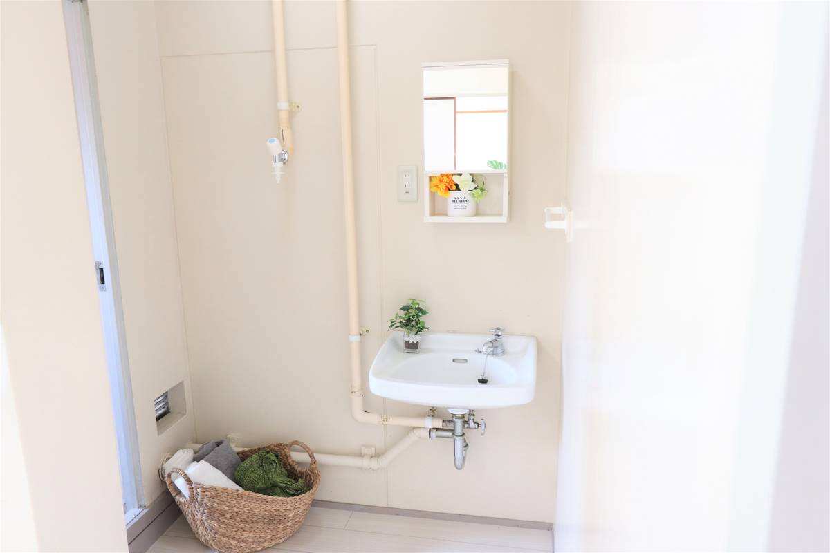 Bồn rửa mặt của Village House Kanda ở Miyako-gun