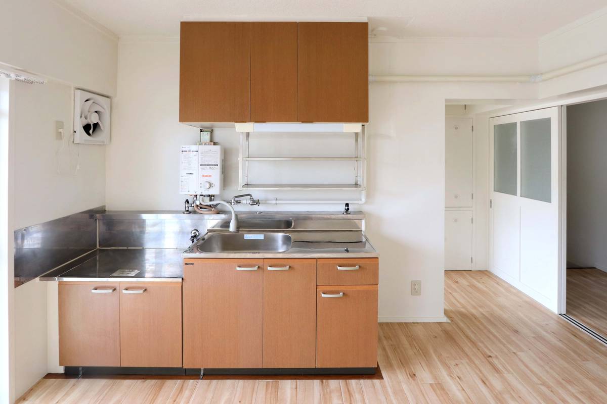 Yahatanishi-ku मा Village House Honjo मा किचन