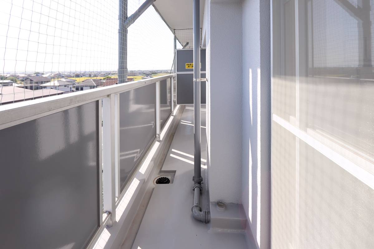 筑後市ビレッジハウス筑後のバルコニー