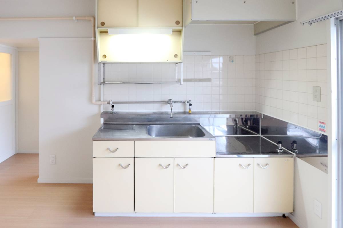 Dapur di Village House Mitsuhashi di Yanagawa-shi