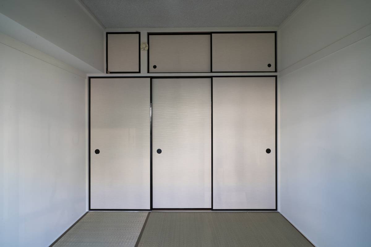 Khu vực chứa đồ của Village House Shimo Hirokawa ở Yame-gun