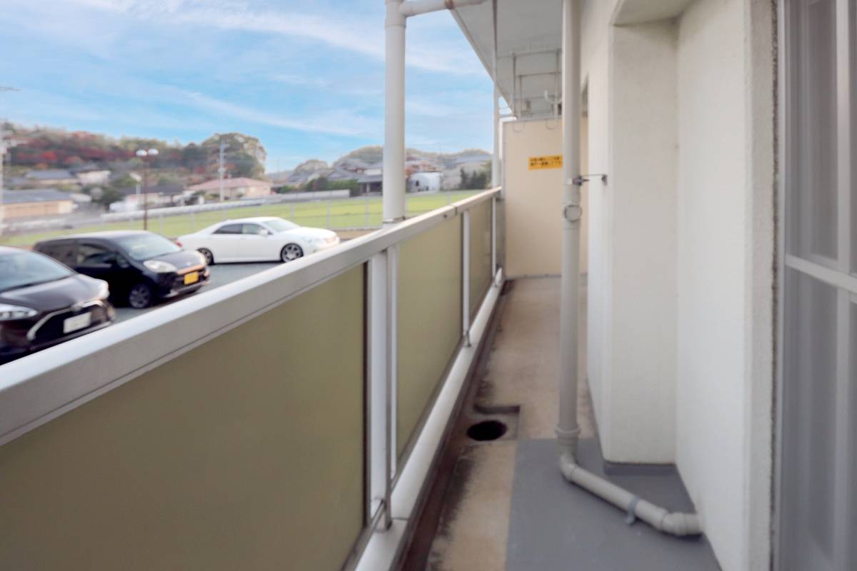 飯塚市ビレッジハウス頴田のバルコニー