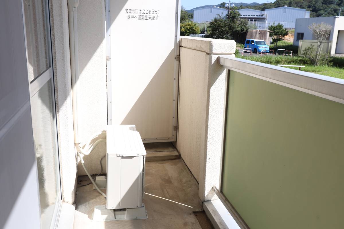 嘉麻市ビレッジハウスいなつきのバルコニー