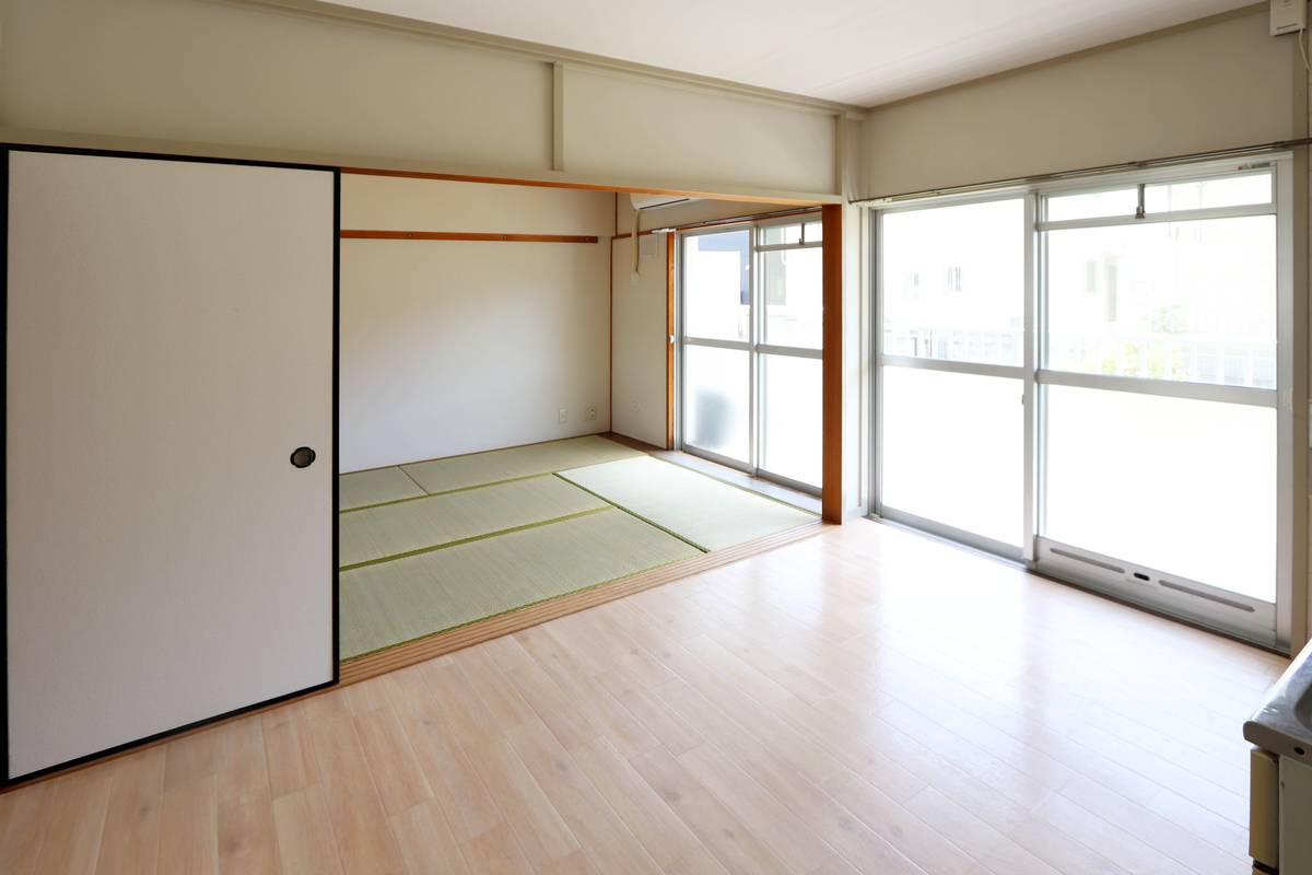 Living Room in Village House Kohama in Omuta-shi