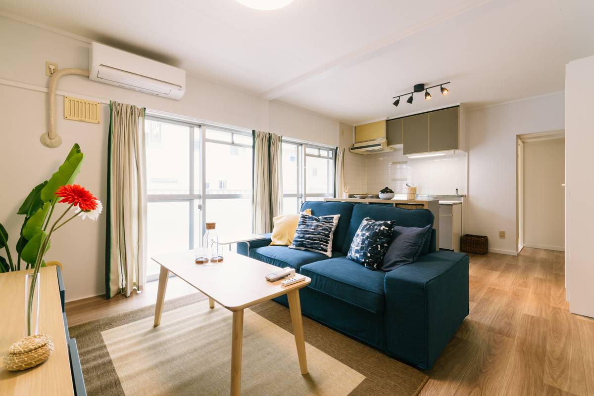 Living Room in Village House Nishihara in Nakagami-gun