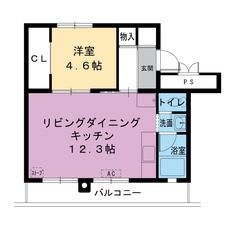 Sơ đồ phòng 1LDK của Village House Itoi ở Tomakomai-shi