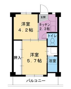 2K denah lantai Village House Shimo Kuzawa di Chuo-ku