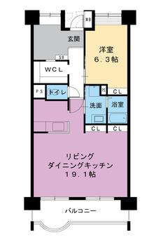 Koto-ku मा Village House Shiomi Tower को 1SLDK फ्लोरप्लान