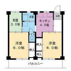 各務原市ビレッジハウス各務原の間取り図3DK