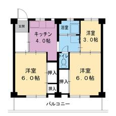 3DK denah lantai Village House Shinkai di Ogaki-shi