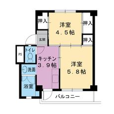 2K denah lantai Village House Shimosaigo di Kakegawa-shi
