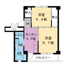 2K denah lantai Village House Ohama di Kakegawa-shi
