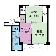 2K denah lantai Village House OONIWA di Ena-shi