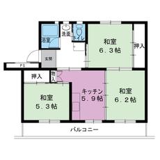 Planta 3DK Village House Inasa em Hamana-ku