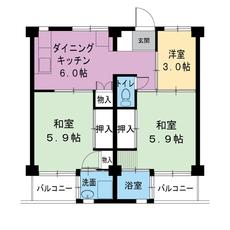 Kurashiki-shi मा Village House Mizushima को 3DK फ्लोरप्लान