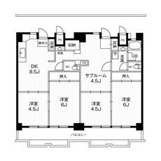 4DK denah lantai Village House Ichinomiya Tower di Ichinomiya-shi