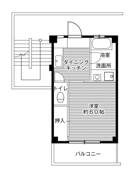 1K floorplan of Village House Nishio in Nishio-shi