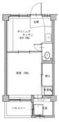 1DK floorplan of Village House Kuzunoha in Izumi-shi