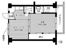 和歌山市ビレッジハウス紀三井寺の間取り図1DK